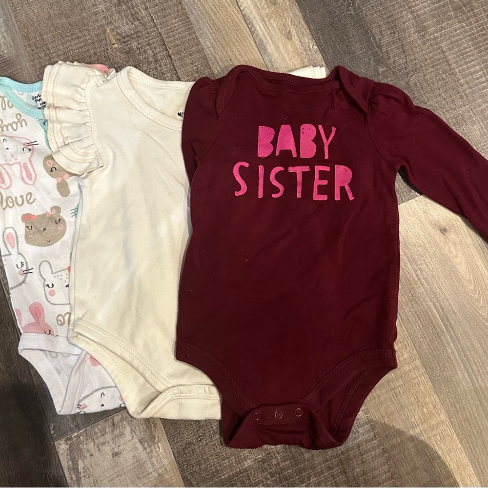 Lot of 3 Baby Girl Onesies